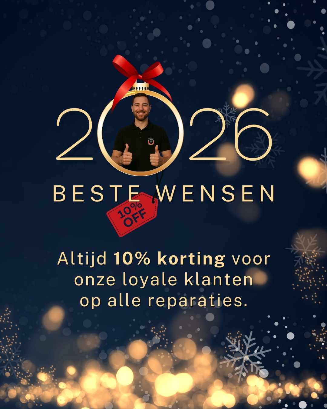 Standaard 10 procent korting op alle reparaties voor loyale klanten in Vlaardingen